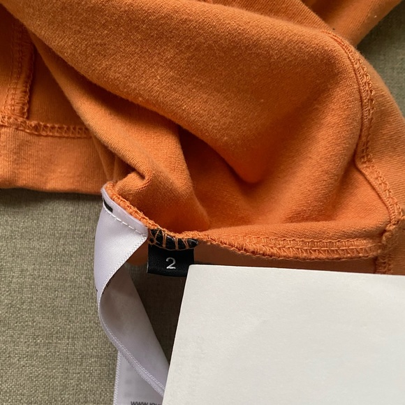 John Elliott stretch suede cotton scoop neck crop top solar M NWT. - Picture 9 of 15